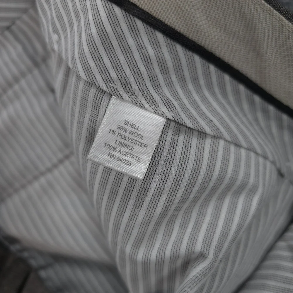 Banana Republic Pants Mens 36x32 Brown Plaid‎ Wool Flannel Dress Slim Fit Golf